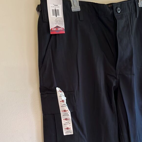 NEW WITH TAGS MEN’S LARGE REGULAR TRU-SPEC TACTICAL BLACK CARGO PANTS - Picture 4 of 10